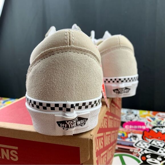 Vans Old Skool Tan Checkered Womens Various Sizes - Picture 9 of 13